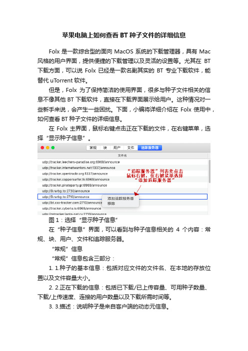 苹果电脑上如何查看BT种子文件的详细信息