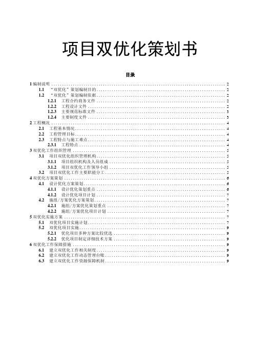 中建项目双优化策划书