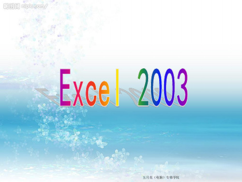 办公自动化excel 教案PPT课件