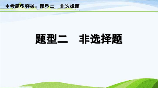 中考总复习道德与法治2-题型二 非选择题