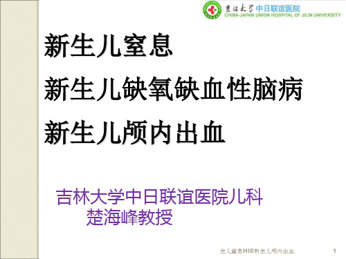 生儿窒息HIE新生儿颅内出血课件
