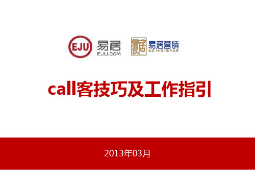 房地产置业顾问call客技巧及工作指引.pptx