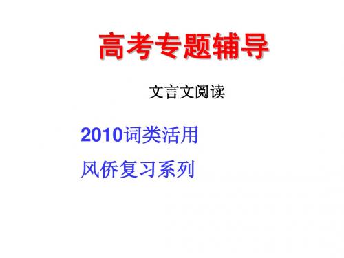 词类活用讲课2010