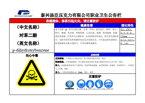 职业卫生公告栏