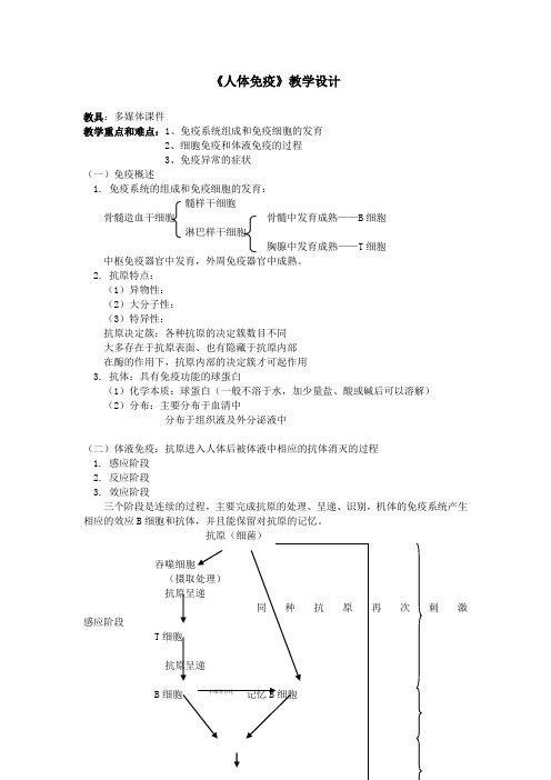 《人体免疫》教学设计
