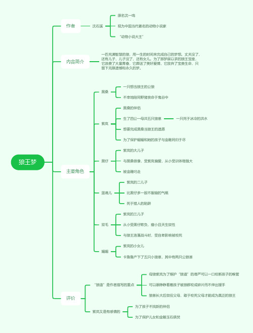 狼王梦(思维导图)