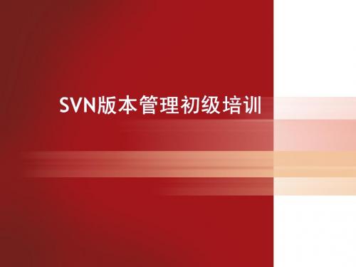 SVN使用基础培训