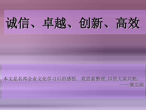 《企业文化学习心得》PPT课件