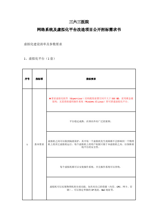 天津医科大学第二医院网络系统及虚拟化平台改造项目-三六三医院