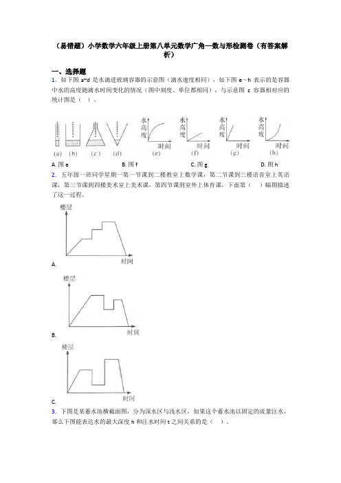 (易错题)小学数学六年级上册第八单元数学广角—数与形检测卷(有答案解析)