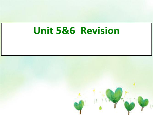 译林小学英语五年级下册 5、6单元复习课件