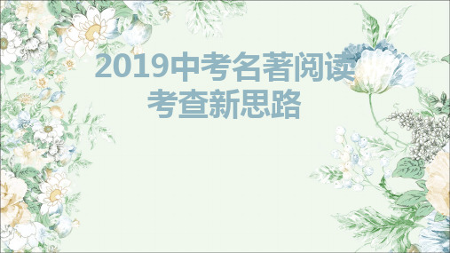 2019年中考语文 名著阅读考查新思路(共14张PPT)