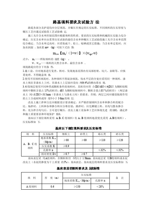 路基填料及试验方法