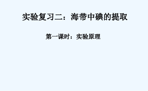 实验2-3从海带中提取碘