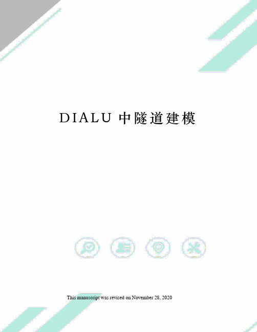 DIALU中隧道建模