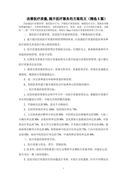 最新改善医疗质量,提升医疗服务的方案