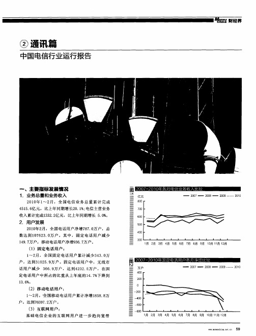 中国电信行业运行报告