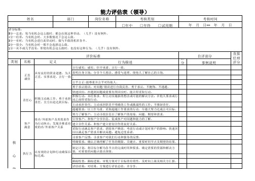 领导岗位能力评估表