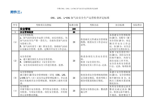 中燃g、lng、l-g加气站安全运营检查评定标准