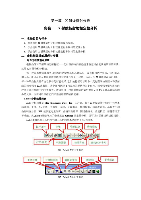 X射线衍射分析,jade