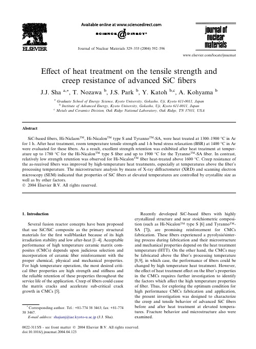 Effect of heat treatment on the tensile strength and