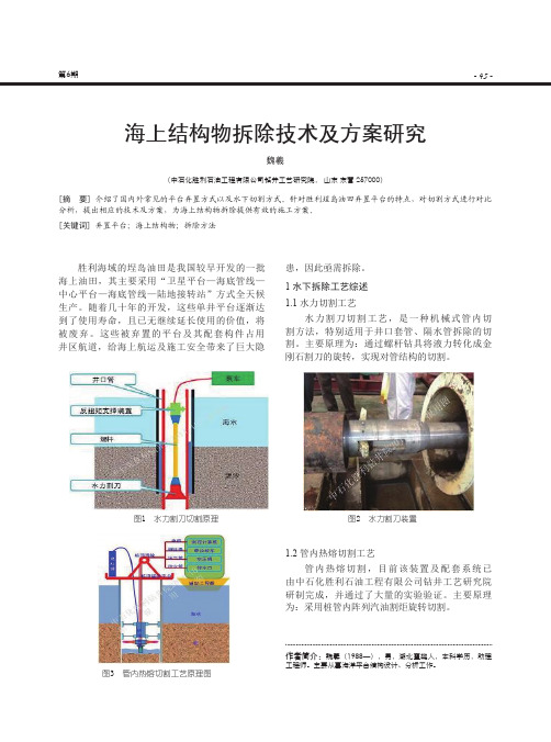 海上结构物拆除技术及方案研究