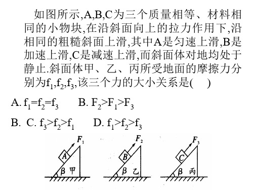 高三物理上学期牛顿运动定律 习题课(PPT)4-1