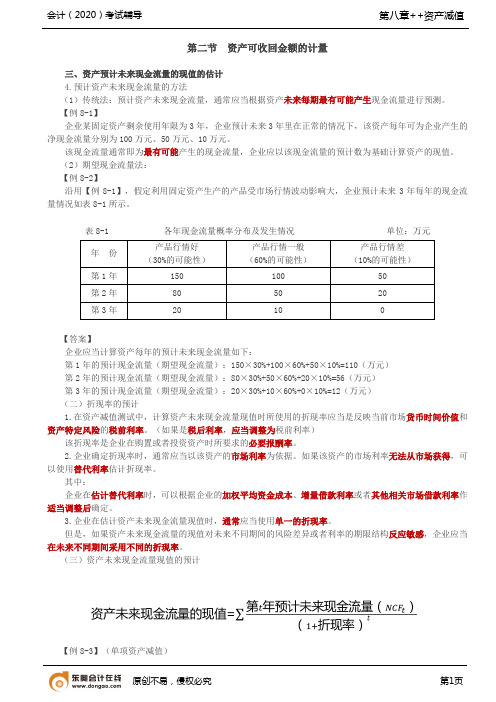 第32讲_资产预计未来现金流量的现值的估计(2),资产减值损失的确认与计量,资产组的认定,资产组减值