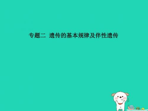 2018届高考生物二轮复习第三单元遗传变异与进化专题二遗传的基本规律及伴性遗传课件