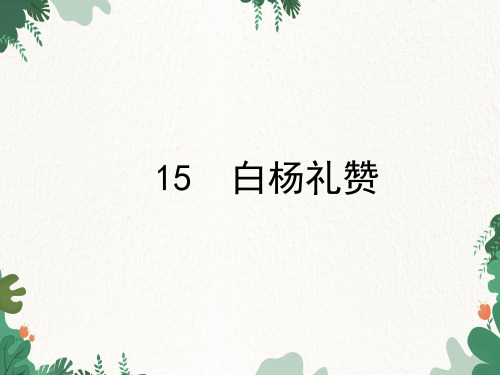 第15课《白杨礼赞》课件(共23张PPT)+2023—2024学年统编版语文八年级上册