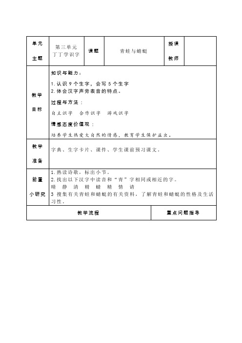 青蛙和蜻蜓
