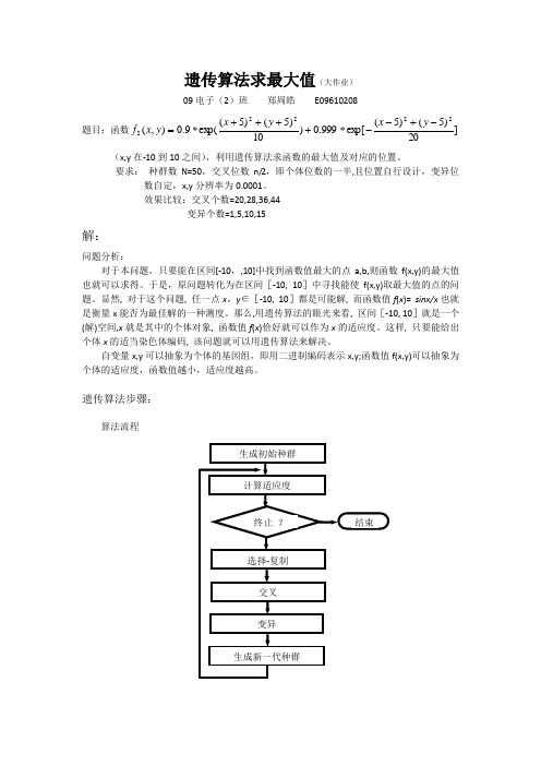 遗传算法(大作业)