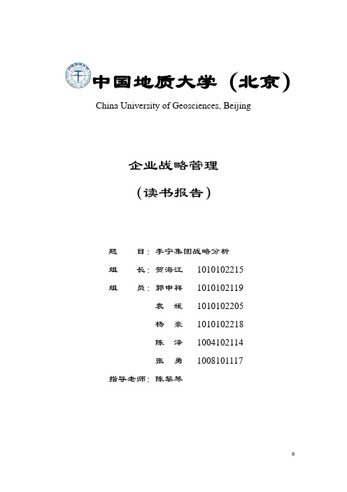 李宁集团战略分析