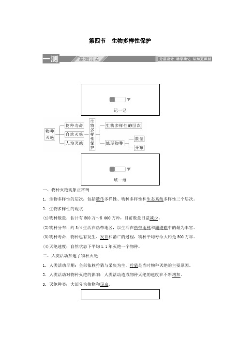 2020学年高中地理第四章生态环境保护4生物多样性保护同步检测含解析新人教版选修6