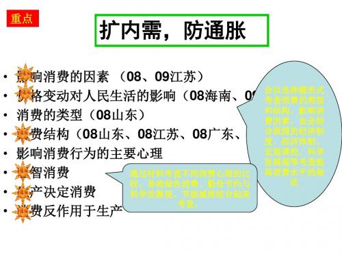 2010届高三政治扩内需