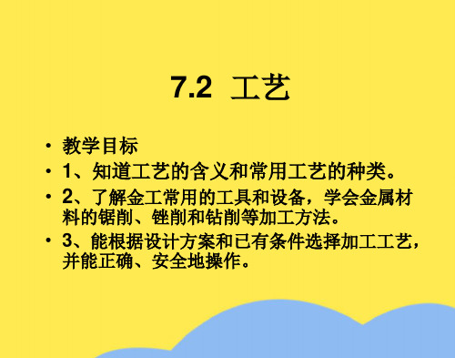 通用技术必修ⅰ苏教版工艺精品课件(“工艺”相关文档)共10张