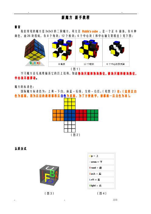 最容易学的新手魔方公式口诀图解教程