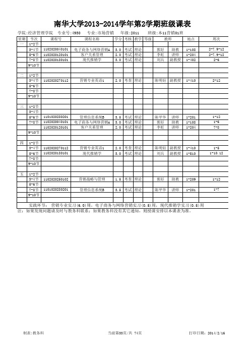 2013-2014-2各班级课表(电子版)