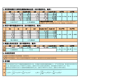 【BIT大学物理实验数据处理】光的干涉