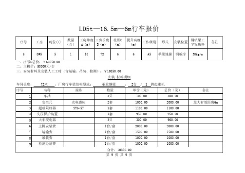 总报价及分项报价