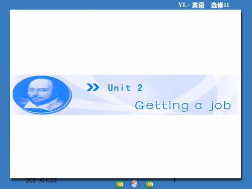 高中英语译林牛津版选修11教学课件：Unit 2 Getting a job-PeriodⅠPPT教