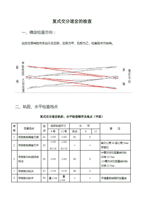 复式交分道岔的检查