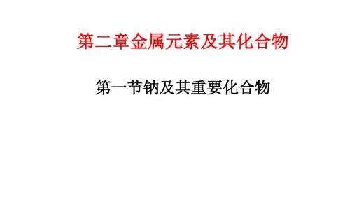 高考化学一轮复习第二章金属元素及其化合物第一节钠及其重要化合物   53PPT