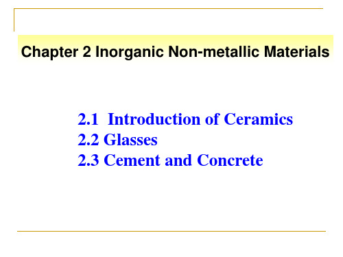 2.1 Introduction of ceramics