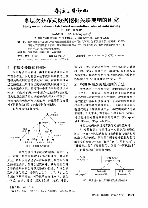 多层次分布式数据挖掘关联规则的研究