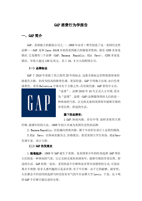 gap消费行为调查报告