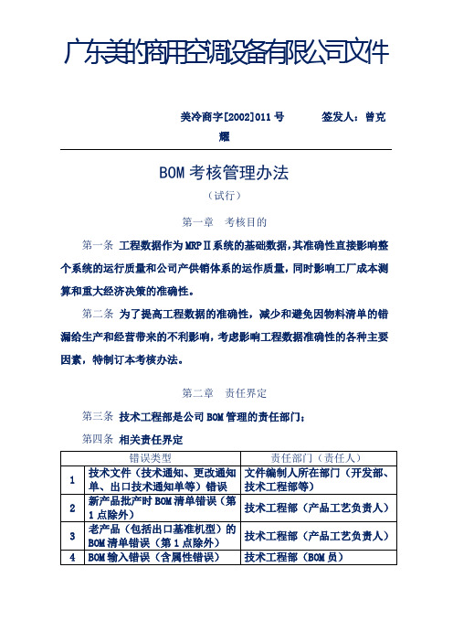 企业管理案例美的管理制度全套考核管理办法