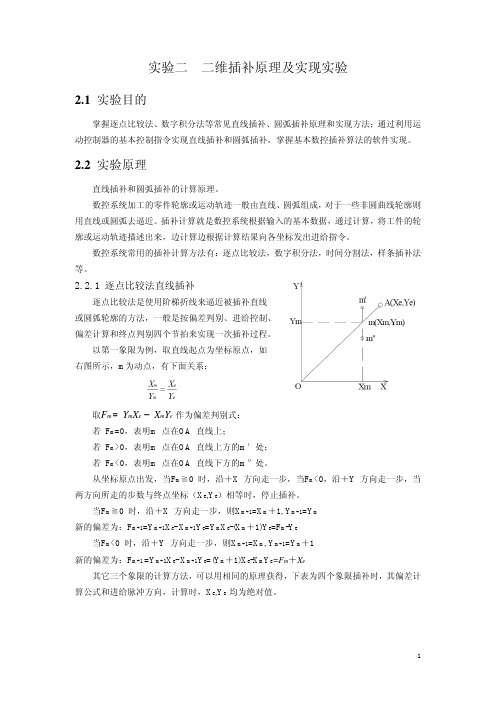 实验二  二维插补原理及实现实验