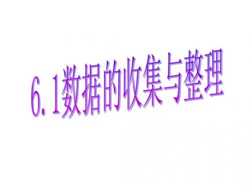 2014年新浙教版七年级下册第六章数据与统计图表6.1数据的收集与整理课件【课件2】