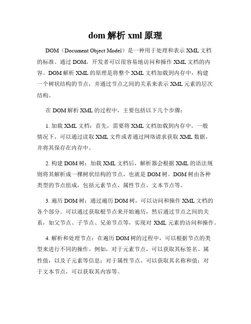 dom解析xml原理